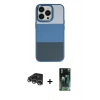 MARSİLYAN™- iPhone 14 Pro Max Kılıf Kutup Özel Seri - Siyah 360 Mat Full Body Arka Koruyucu + Raze Metal Kamera Lens - GS