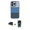 MARSİLYAN™- iPhone 14 Pro Max Kılıf Kutup Özel Seri - Siyah 360 Mat Full Body Arka Koruyucu + Raze Metal Kamera Lens - GD