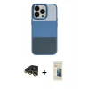 MARSİLYAN™- iPhone 14 Pro Max Kılıf Kutup Özel Seri - Siyah 6D Mat Seramik Hayalet Nano Ekran Koruyucu + Raze Metal Kamera Lens - GD