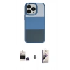 MARSİLYAN™- iPhone 14 Pro Max Kılıf Kutup Özel Seri - Siyah Bilvis 3D Mat Cam Ekran Koruyucu + Bilvis Titan Kamera Lens - DNMR