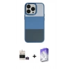MARSİLYAN™- iPhone 14 Pro Max Kılıf Kutup Özel Seri - Siyah Bilvis 5in1 3D Magic Cam Ekran Koruyucu + Bilvis Titan Kamera Lens - GD
