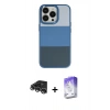 MARSİLYAN™- iPhone 14 Pro Max Kılıf Kutup Özel Seri - Siyah Bilvis 5in1 3D Magic Cam Ekran Koruyucu + Raze Metal Kamera Lens - GS