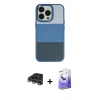 MARSİLYAN™- iPhone 14 Pro Max Kılıf Kutup Özel Seri - Siyah Bilvis 5in1 5D Magic Hayalet Cam Ekran Koruyucu + Raze Metal Kamera Lens - GS