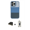 MARSİLYAN™- iPhone 14 Pro Max Kılıf Kutup Özel Seri - Siyah Bilvis Hayalet Cam Ekran Koruyucu + Raze Metal Kamera Lens - GD