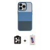 MARSİLYAN™- iPhone 14 Pro Max Kılıf Kutup Özel Seri - Siyah Joko 5D Cam + PVD Metal Kamera Lens - TU
