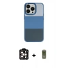 MARSİLYAN™- iPhone 14 Pro Max Kılıf Kutup Özel Seri - Siyah Joko Magic 5D Hayalet Cam + PVD Metal Kamera Lens - TU