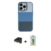 MARSİLYAN™- iPhone 14 Pro Max Kılıf Kutup Özel Seri - Siyah Polymer Nano Ekran Koruyucu + Raze Metal Kamera Lens - GD