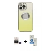 MARSİLYAN™- iPhone 14 Pro Max Kılıf Kutup Yansıma Özel Seri - Şeffaf Royal Nano Ekran Koruyucu + Bilvis Titan Kamera Lens - SH