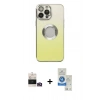 MARSİLYAN™- iPhone 14 Pro Max Kılıf Kutup Yansıma Özel Seri - Şeffaf Royal Nano Ekran Koruyucu + Bilvis Titan Kamera Lens - GD