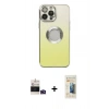 MARSİLYAN™- iPhone 14 Pro Max Kılıf Kutup Yansıma Özel Seri - Siyah 6D Mat Seramik Hayalet Nano Ekran Koruyucu + Bilvis Titan Kamera Lens - DNMR