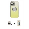 MARSİLYAN™- iPhone 14 Pro Max Kılıf Kutup Yansıma Özel Seri - Siyah 6D Mat Seramik Hayalet Nano Ekran Koruyucu + Bilvis Titan Kamera Lens - GD