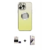 MARSİLYAN™- iPhone 14 Pro Max Kılıf Kutup Yansıma Özel Seri - Siyah Bilvis 3D Mat Cam Ekran Koruyucu + Bilvis Titan Kamera Lens - DNMR