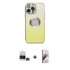 MARSİLYAN™- iPhone 14 Pro Max Kılıf Kutup Yansıma Özel Seri - Siyah Bilvis 3D Mat Cam Ekran Koruyucu + Bilvis Titan Kamera Lens - GS