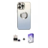MARSİLYAN™- iPhone 14 Pro Max Kılıf Kutup Yansıma Özel Seri - Siyah Bilvis 5in1 3D Magic Cam Ekran Koruyucu + Siyah Bilvis Titan Kamera Lens