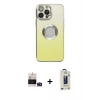 MARSİLYAN™- iPhone 14 Pro Max Kılıf Kutup Yansıma Özel Seri - Siyah Bilvis Hayalet Cam Ekran Koruyucu + Bilvis Titan Kamera Lens - DNMR
