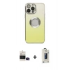 MARSİLYAN™- iPhone 14 Pro Max Kılıf Kutup Yansıma Özel Seri - Siyah Bilvis Hayalet Cam Ekran Koruyucu + Bilvis Titan Kamera Lens - SH
