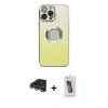 MARSİLYAN™- iPhone 14 Pro Max Kılıf Kutup Yansıma Özel Seri - Siyah Joko 5D Cam + Raze Metal Kamera Lens - GS