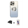 MARSİLYAN™- iPhone 14 Pro Max Kılıf Kutup Yansıma Özel Seri - Siyah Joko 5D Cam + Raze Metal Kamera Lens - GS