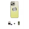MARSİLYAN™- iPhone 14 Pro Max Kılıf Kutup Yansıma Özel Seri - Siyah Joko Magic 5D Hayalet Cam + Bilvis Titan Kamera Lens - DNMR