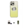 MARSİLYAN™- iPhone 14 Pro Max Kılıf Kutup Yansıma Özel Seri - Siyah Joko Magic 5D Hayalet Cam + Bilvis Titan Kamera Lens - SH