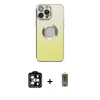 MARSİLYAN™- iPhone 14 Pro Max Kılıf Kutup Yansıma Özel Seri - Siyah Joko Magic 5D Hayalet Cam + PVD Metal Kamera Lens - TU