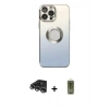 MARSİLYAN™- iPhone 14 Pro Max Kılıf Kutup Yansıma Özel Seri - Siyah Joko Magic 5D Hayalet Cam + Raze Metal Kamera Lens - GS