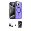 MARSİLYAN™- iPhone 14 Pro Max Kılıf Nova Asil Prime - Şeffaf 360 Full Body Arka Koruyucu + Bilvis Titan Kamera Lens - DNMR