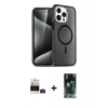 MARSİLYAN™- iPhone 14 Pro Max Kılıf Nova Asil Prime - Şeffaf 360 Full Body Arka Koruyucu + Bilvis Titan Kamera Lens - DNMR