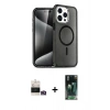 MARSİLYAN™- iPhone 14 Pro Max Kılıf Nova Asil Prime - Şeffaf 360 Full Body Arka Koruyucu + Bilvis Titan Kamera Lens - GD
