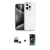 MARSİLYAN™- iPhone 14 Pro Max Kılıf Nova Asil Prime - Şeffaf 360 Full Body Arka Koruyucu + Bilvis Titan Kamera Lens - GD