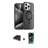 MARSİLYAN™- iPhone 14 Pro Max Kılıf Nova Asil Prime - Şeffaf 360 Full Body Arka Koruyucu + Raze Metal Kamera Lens - GS