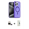 MARSİLYAN™- iPhone 14 Pro Max Kılıf Nova Asil Prime - Şeffaf Pasifik Cam Ekran Koruyucu + Bilvis Titan Kamera Lens - GD