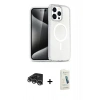 MARSİLYAN™- iPhone 14 Pro Max Kılıf Nova Asil Prime - Şeffaf Pasifik Cam Ekran Koruyucu + Raze Metal Kamera Lens - GS