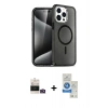 MARSİLYAN™- iPhone 14 Pro Max Kılıf Nova Asil Prime - Şeffaf Royal Nano Ekran Koruyucu + Bilvis Titan Kamera Lens - GD