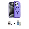 MARSİLYAN™- iPhone 14 Pro Max Kılıf Nova Asil Prime - Şeffaf Royal Nano Ekran Koruyucu + Bilvis Titan Kamera Lens - GS