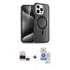 MARSİLYAN™- iPhone 14 Pro Max Kılıf Nova Asil Prime - Şeffaf Royal Nano Ekran Koruyucu + Bilvis Titan Kamera Lens - GS
