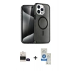MARSİLYAN™- iPhone 14 Pro Max Kılıf Nova Asil Prime - Şeffaf Royal Nano Ekran Koruyucu + Bilvis Titan Kamera Lens - SH