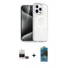 MARSİLYAN™- iPhone 14 Pro Max Kılıf Nova Asil Prime - Siyah 18D Cam Ekran Koruyucu + Bilvis Titan Kamera Lens - GD
