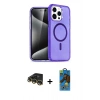 MARSİLYAN™- iPhone 14 Pro Max Kılıf Nova Asil Prime - Siyah 18D Cam Ekran Koruyucu + Raze Metal Kamera Lens - GD