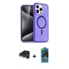 MARSİLYAN™- iPhone 14 Pro Max Kılıf Nova Asil Prime - Siyah 18D Cam Ekran Koruyucu + Raze Metal Kamera Lens - GS