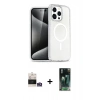 MARSİLYAN™- iPhone 14 Pro Max Kılıf Nova Asil Prime - Siyah 360 Mat Full Body Arka Koruyucu + Bilvis Titan Kamera Lens - GS