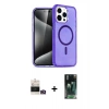MARSİLYAN™- iPhone 14 Pro Max Kılıf Nova Asil Prime - Siyah 360 Mat Full Body Arka Koruyucu + Bilvis Titan Kamera Lens - GD