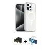 MARSİLYAN™- iPhone 14 Pro Max Kılıf Nova Asil Prime - Siyah 3D Antistatik Cam Ekran Koruyucu + Raze Metal Kamera Lens - GD