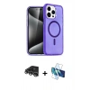 MARSİLYAN™- iPhone 14 Pro Max Kılıf Nova Asil Prime - Siyah 3D Antistatik Cam Ekran Koruyucu + Raze Metal Kamera Lens - GS