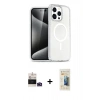 MARSİLYAN™- iPhone 14 Pro Max Kılıf Nova Asil Prime - Siyah 6D Mat Seramik Hayalet Nano Ekran Koruyucu + Bilvis Titan Kamera Lens - DNMR