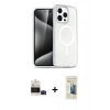 MARSİLYAN™- iPhone 14 Pro Max Kılıf Nova Asil Prime - Siyah 6D Mat Seramik Hayalet Nano Ekran Koruyucu + Bilvis Titan Kamera Lens - SH