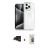 MARSİLYAN™- iPhone 14 Pro Max Kılıf Nova Asil Prime - Siyah 6D Mat Seramik Hayalet Nano Ekran Koruyucu + Raze Metal Kamera Lens - GD