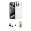 MARSİLYAN™- iPhone 14 Pro Max Kılıf Nova Asil Prime - Siyah 6D Mat Seramik Hayalet Nano Ekran Koruyucu + Bilvis Titan Kamera Lens - GS