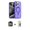 MARSİLYAN™- iPhone 14 Pro Max Kılıf Nova Asil Prime - Siyah 6D Mat Seramik Hayalet Nano Ekran Koruyucu + PVD Metal Kamera Lens - TU