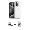 MARSİLYAN™- iPhone 14 Pro Max Kılıf Nova Asil Prime - Siyah Bilvis 3D Mat Cam Ekran Koruyucu + Bilvis Titan Kamera Lens - GD